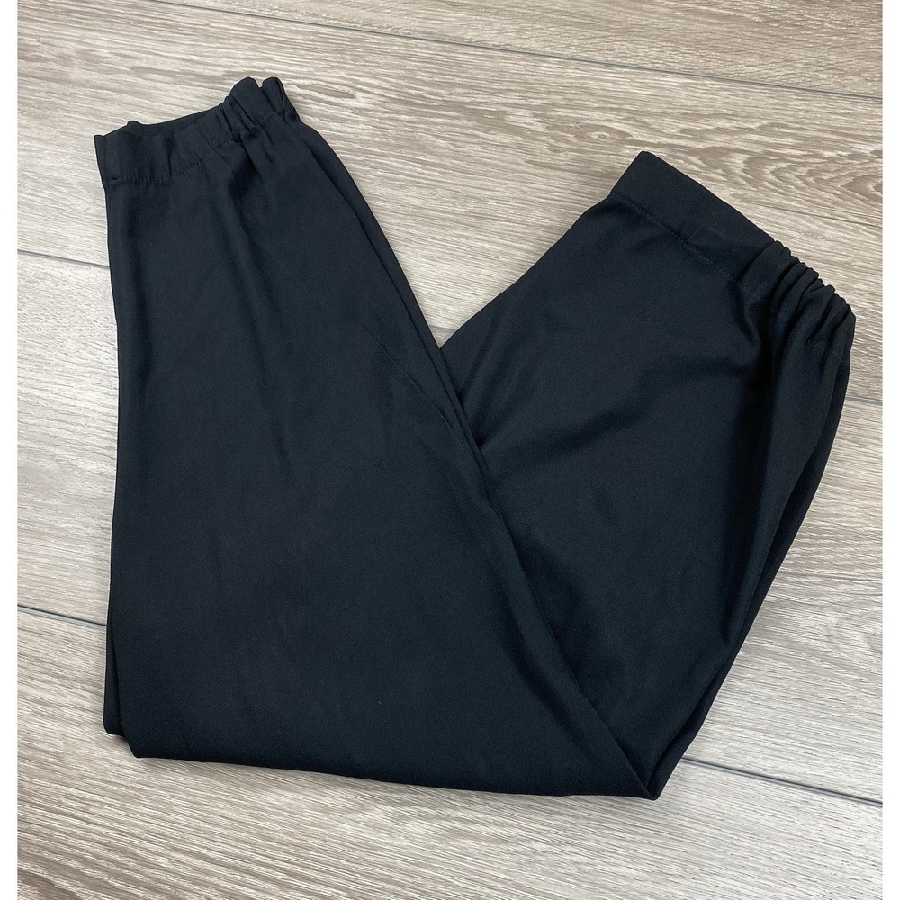 Babaton Women's Pull On Mid Rise Japanese Fabric Ankle Pants Black Sz S *read*